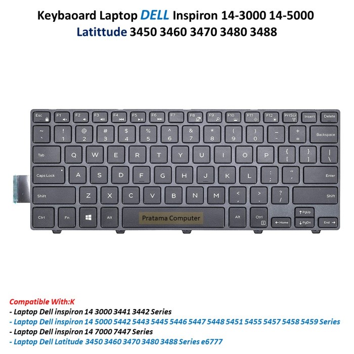 Jual Keyboard Laptop Dell Latitude 3450 3460 3470 3480 3488 Series ...