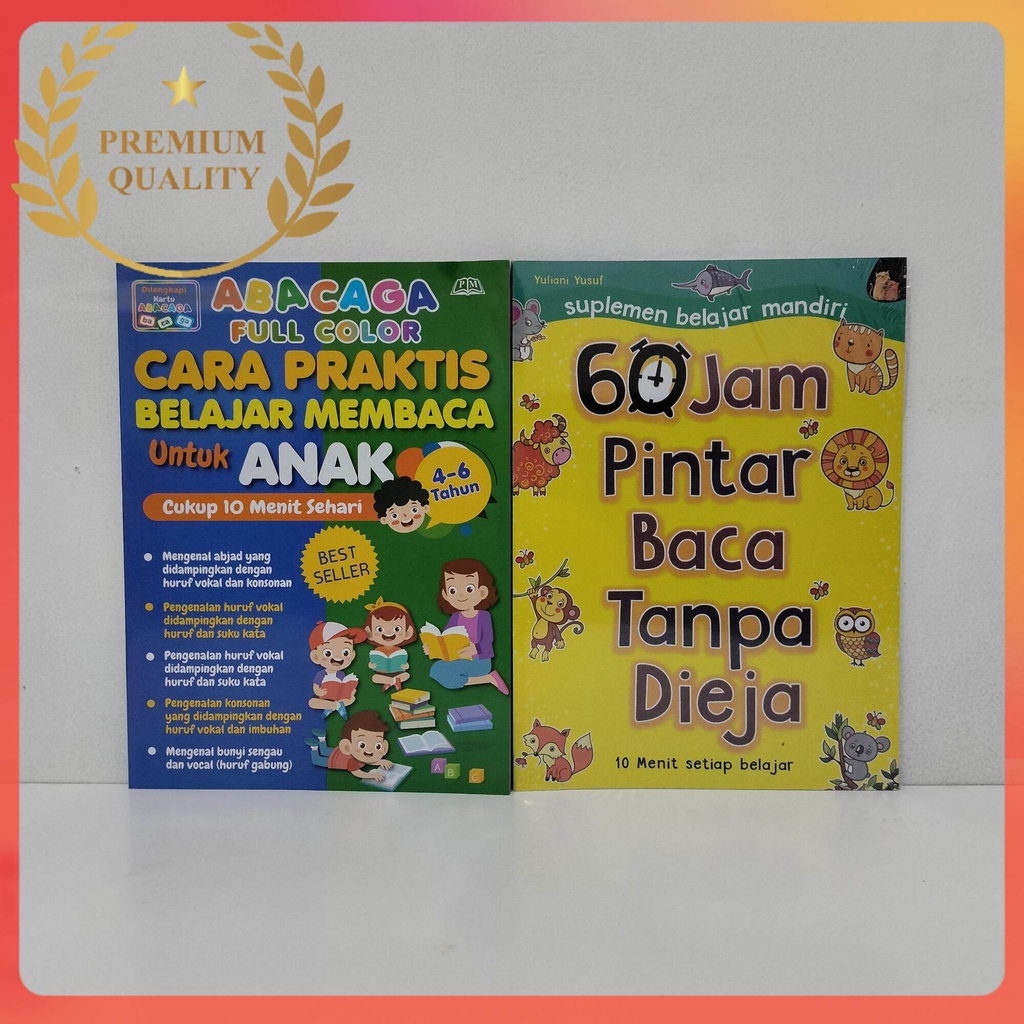 Jual Paket 2 Buku 60 Jam Pintar Baca Tanpa Dieja - Abacaga Cara Praktis ...