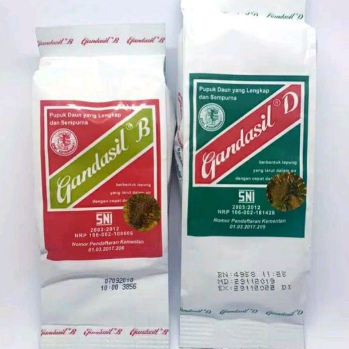 Jual PUPUK GANDASIL B Dan D UKURAN 500GRAM DAN 100 GR UNTUK BUAH DAN ...