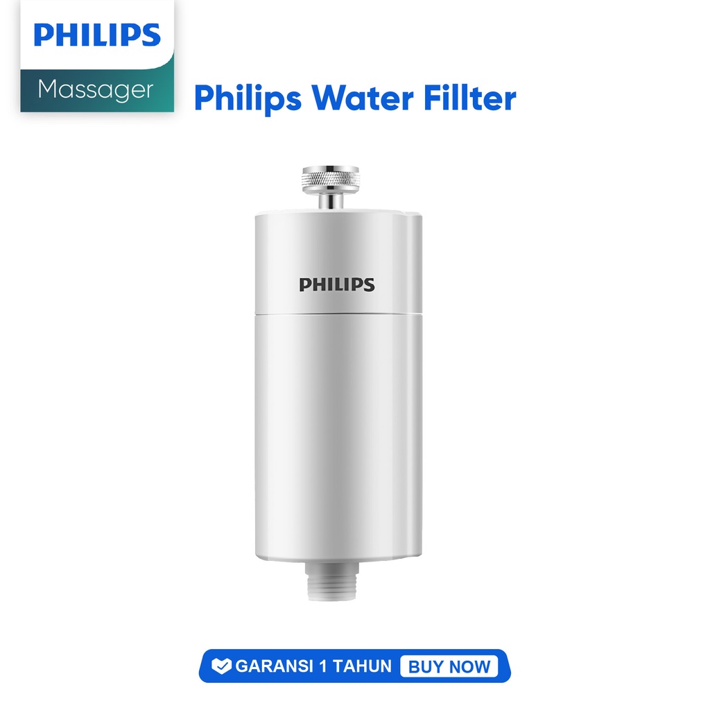 Philips Shower Filter 3-Stage Water Softener – Reduces Chlorine, Rust & Sediments, Fits Handheld/Rainfall Showerheads
