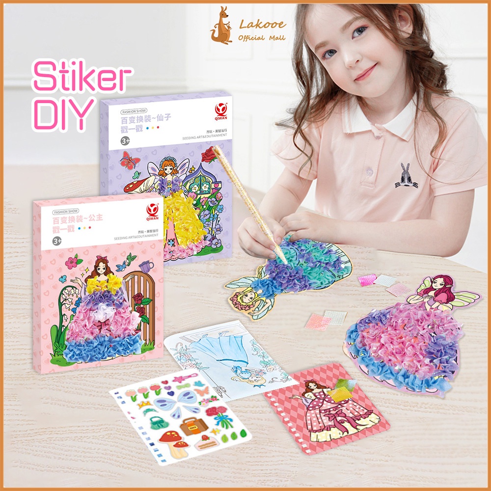 Jual Lakooe Buku gambar mewarnai Pocket coloring book Tempel kerajinan