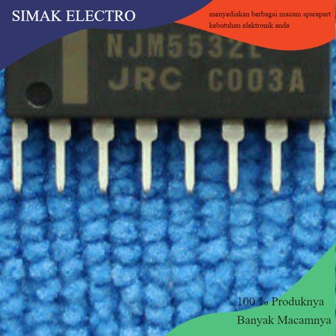 Jual NJM5532L NJM5532LD JRC 5532 IC Low Noise Dual Opamp Amplifier Sip ...