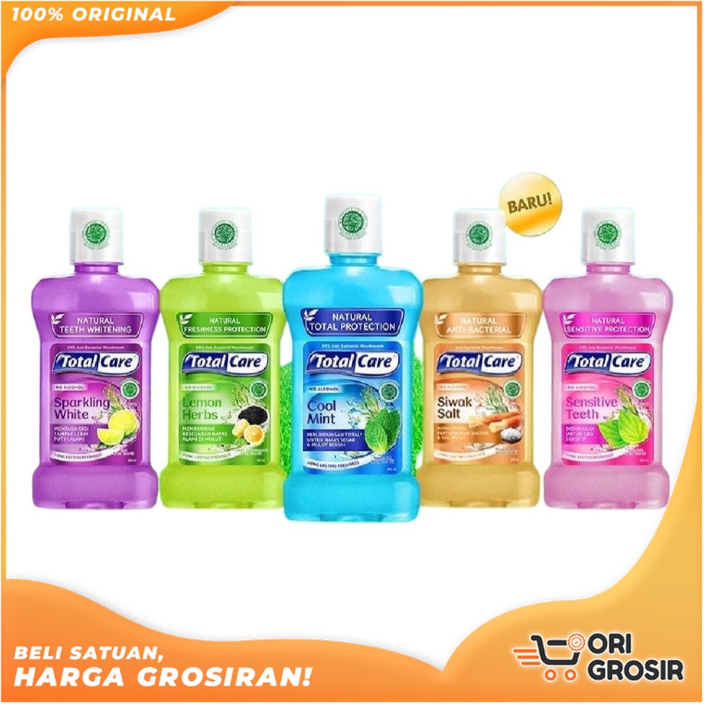 Jual ORI 100 Total Care Mouthwash 250ml Obat Kumur Antiseptik Dingin