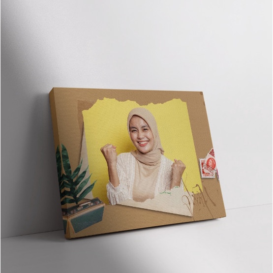 Jual Cetak Print Foto Kanvas 20x20 Cm Dengan Spanram Wall Decor Print