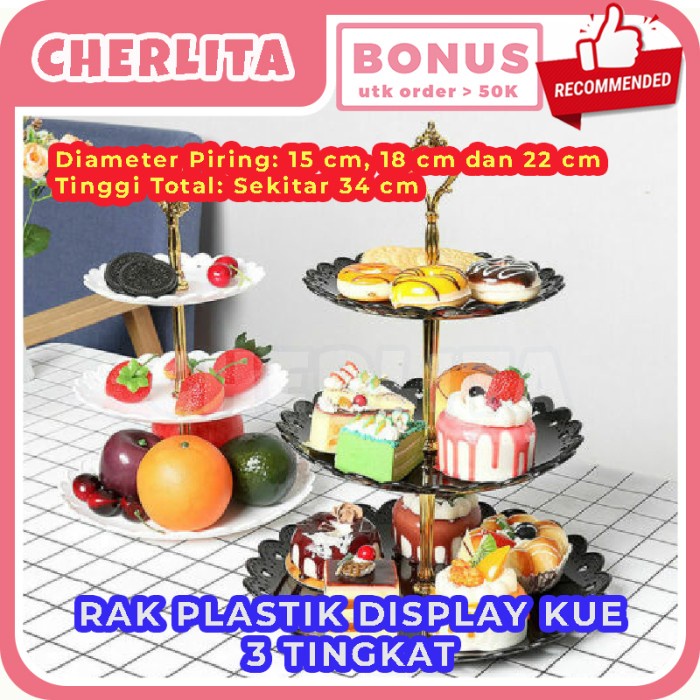 Jual Standing Cupcake 3 Tier Rak Display Kue Plastik Ulang Tahun ...
