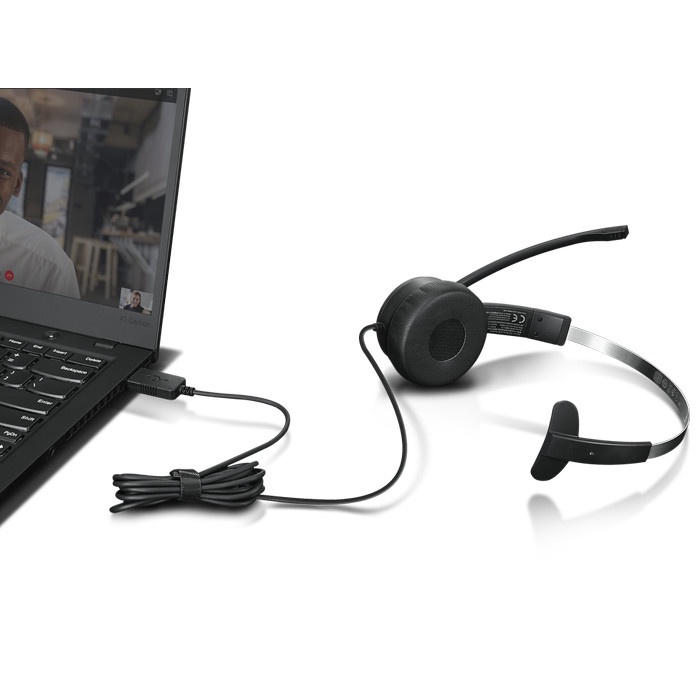 Jual Lenovo 100 Mono Usb Headset 4xd1b61617 Shopee Indonesia