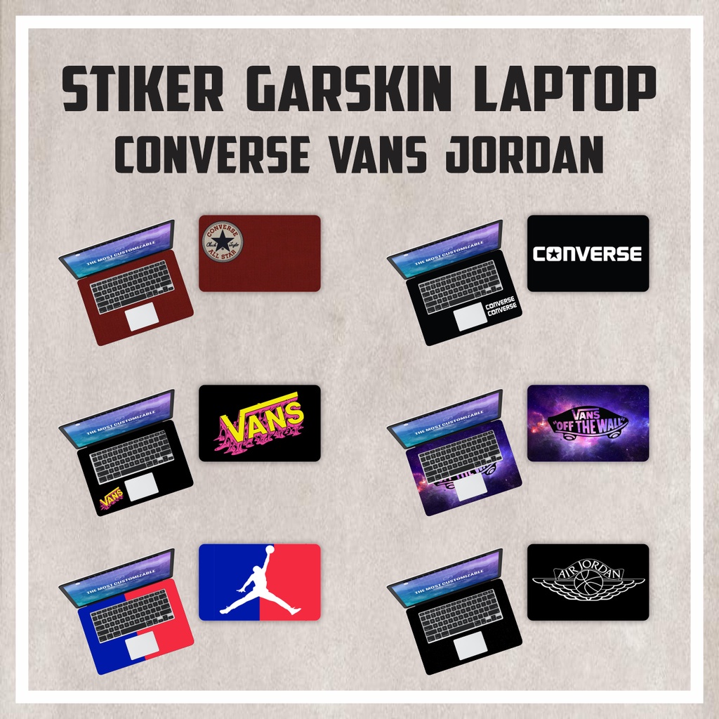 Jual GARSKIN AKsesories Laptop Leptop NoteBook Converse Jordan Vans ...