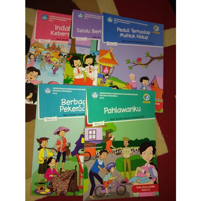 Jual PAKET BUKU TEMATIK KELAS 4 SD TEMA 1 SAMPAI TEMA 5 REVISI 2017 ...