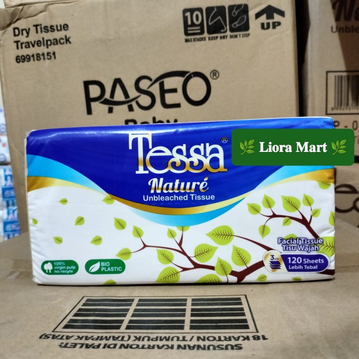 Jual 1 PCS TESSA NATURE UNBLEACHED FACIAL TISSUE 120S 3PLY/tisu wajah ...