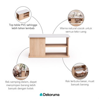 Jual Dekoruma Kawa Coffee Table Meja Tamu Kayu Minimalis Shopee Indonesia