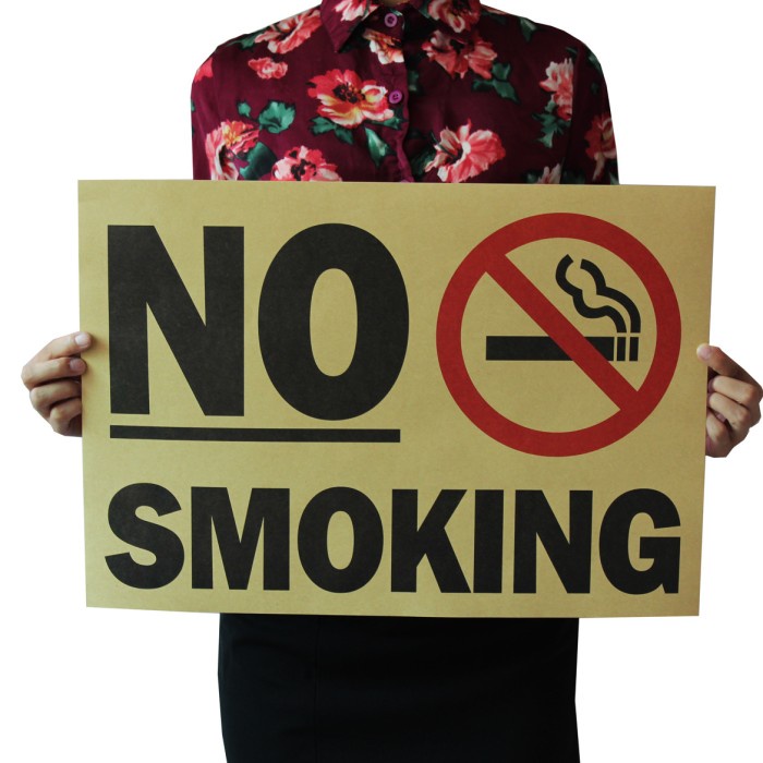 Jual Poster Dinding Wall Poster No Smoking Tanda Dilarang Merokok