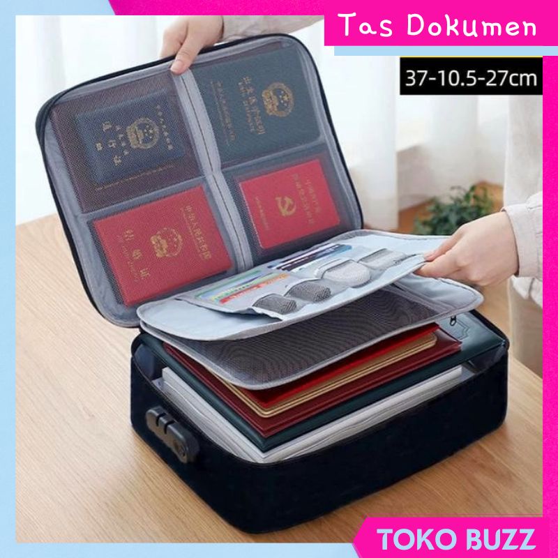 Jual Zamzam Tas Dokumen Anti Air Password Travel Bag Penyimpanan ...