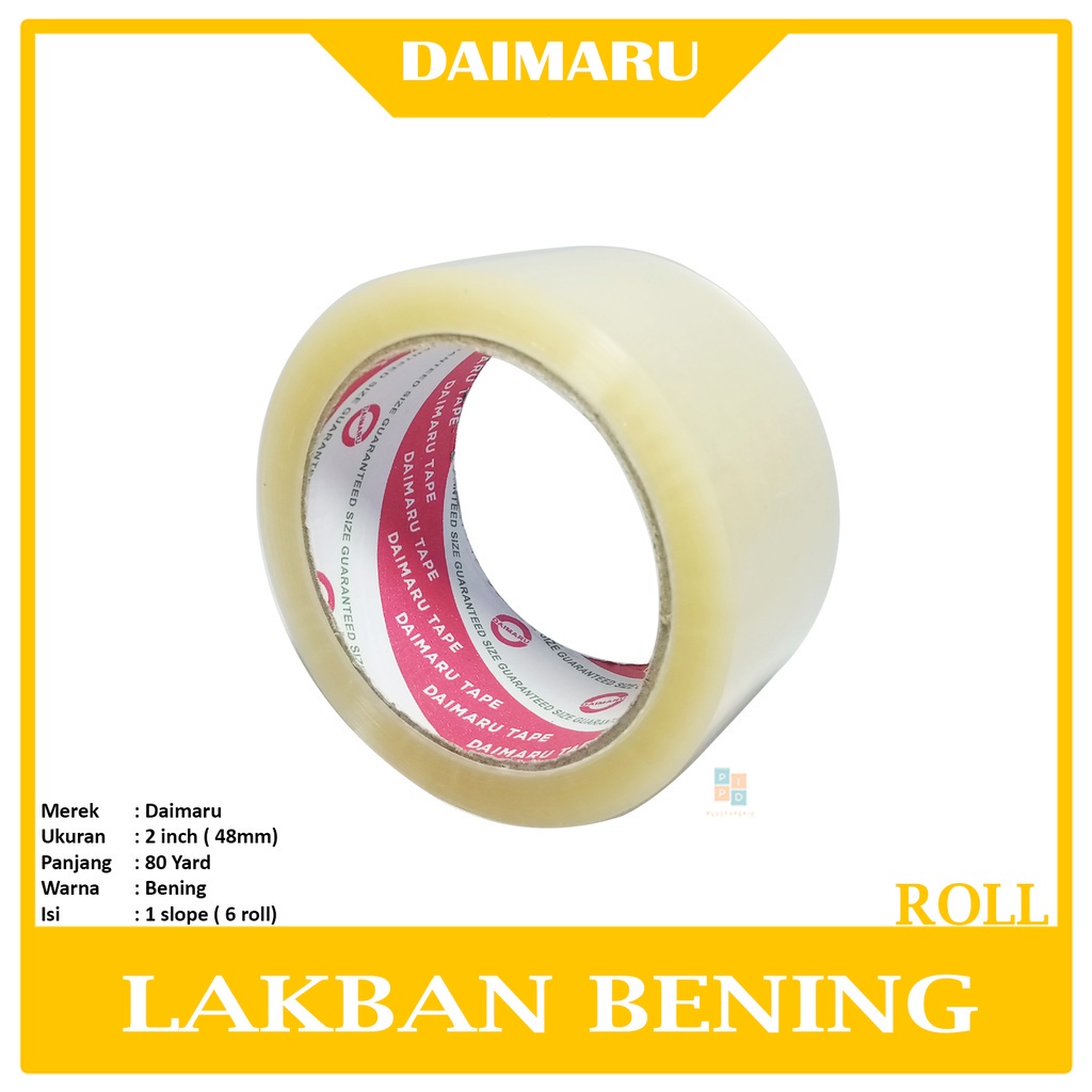 Jual DAIMARU - Varian Lakban Bening 48mm x 80 Yard - Roll | Shopee ...