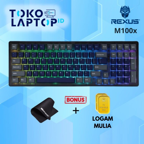 Jual Rexus Daxa M100x Ultimate 3in1 Wireless Mechanical Keyboard ...