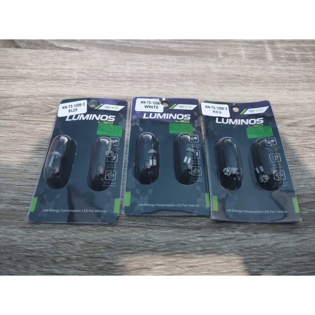 Jual Lampu LED Speedometer Motor Mobil T5 3 Titik Luminos 9nine asli ...