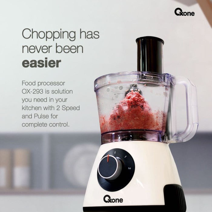Jual OXONE OX-293 Food Processor 2Liter OX293 Gilingan Daging dan bumbu ...