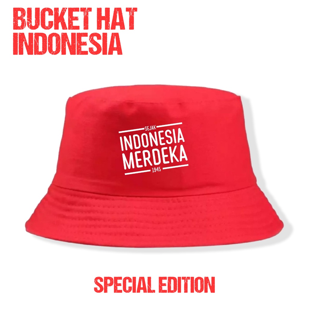 Jual Topi Bucket Hat Pria dan Wanita Special Kemerdekaan Sejak