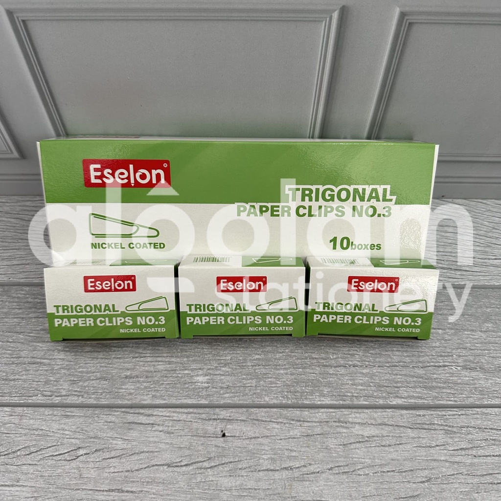 Jual ( 10 BOX KECIL SATU PACK ) Trigonal Clip Penjepit Kertas No. 03 ...