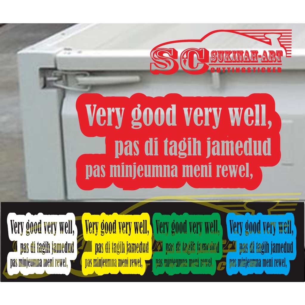Jual stiker very good very well mobil stiker cutting sticker cod ...