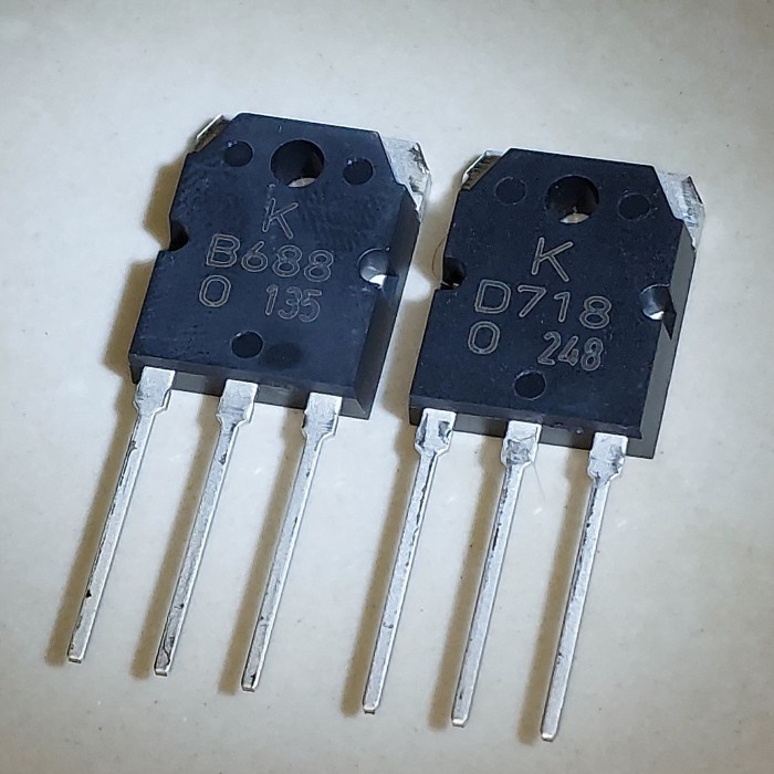 Jual B688 D718 Sepasang Transistor Final Amplifier 80W 2SB698 2SD718 ...
