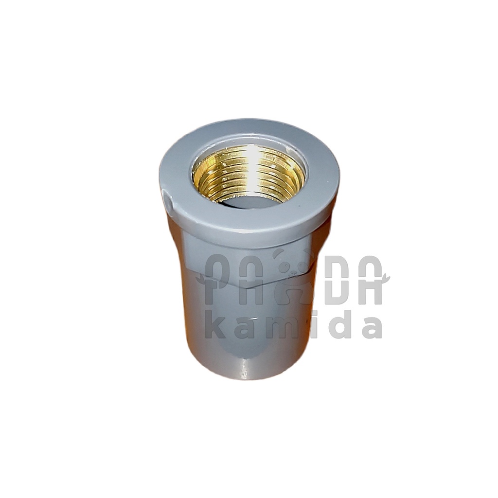 Jual KUNINGAN Sock Drat Dalam 1/2 inch / Sok Socket Pipa PVC Paralon ...