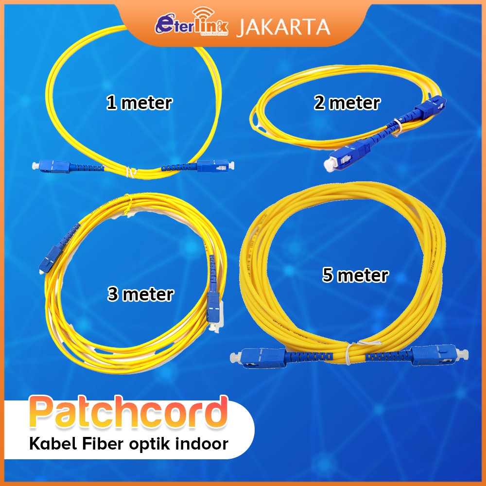 Jual Patch Cord SC UPC Kabel Fiber Optic Single Mode 1M,2M,3M,5M -1PCS ...