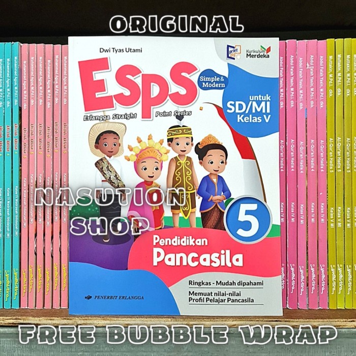 Jual ⭐baru Diskon⭐ Buku Esps Pendidikan Pancasila Kelas 5 Sd Erlangga Kurikulum Merdeka 3733