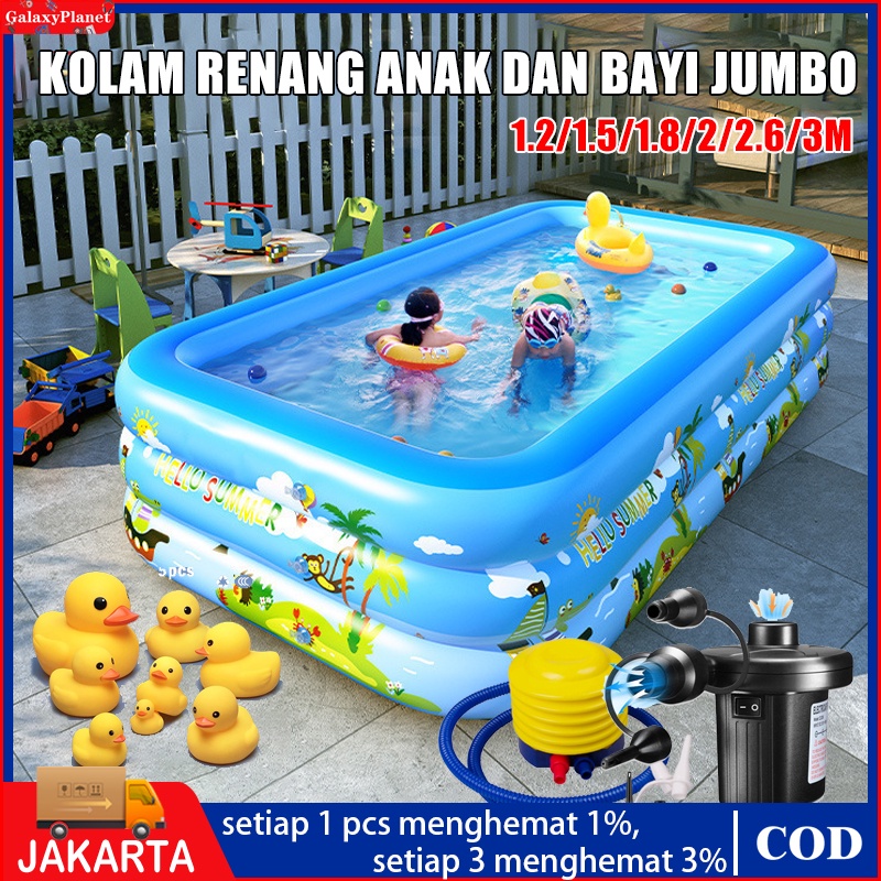 Jual Kolam Renang Anak Jumbo Petak Karet Bahan Tebal 3M Kolam Renang ...