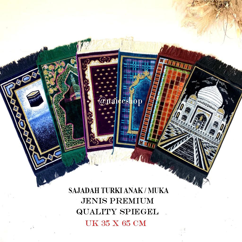 Sajadah mini anak uk 35 x 65 cm varian motif