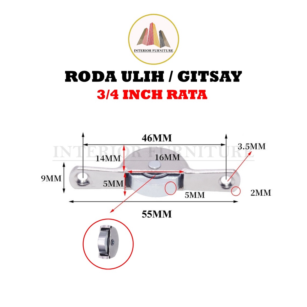 Jual Roda Ulih Sliding 34 Inch Dan 1 Inch Caster Etalase Roller Display Matex Gitsay Shopee 6136