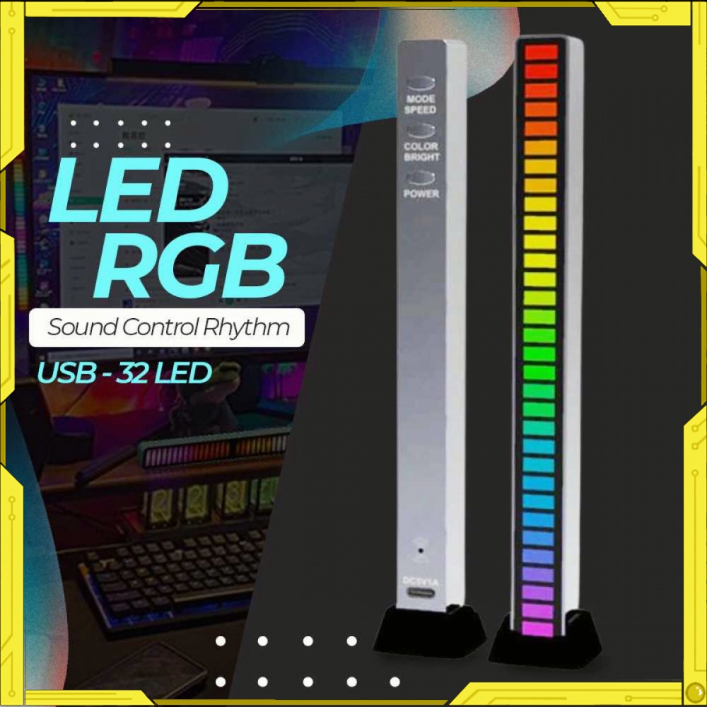 Jual Lampu LED RGB Sound Control Rhythm Light USB 32 LED - D08-RGB ...