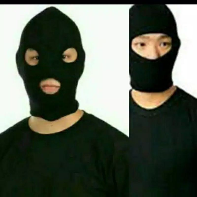 Jual TOPI KUPLUK TOPENG FULL FACE TEREGOS MASKER 3 LUBANG 1 LUBANG ...
