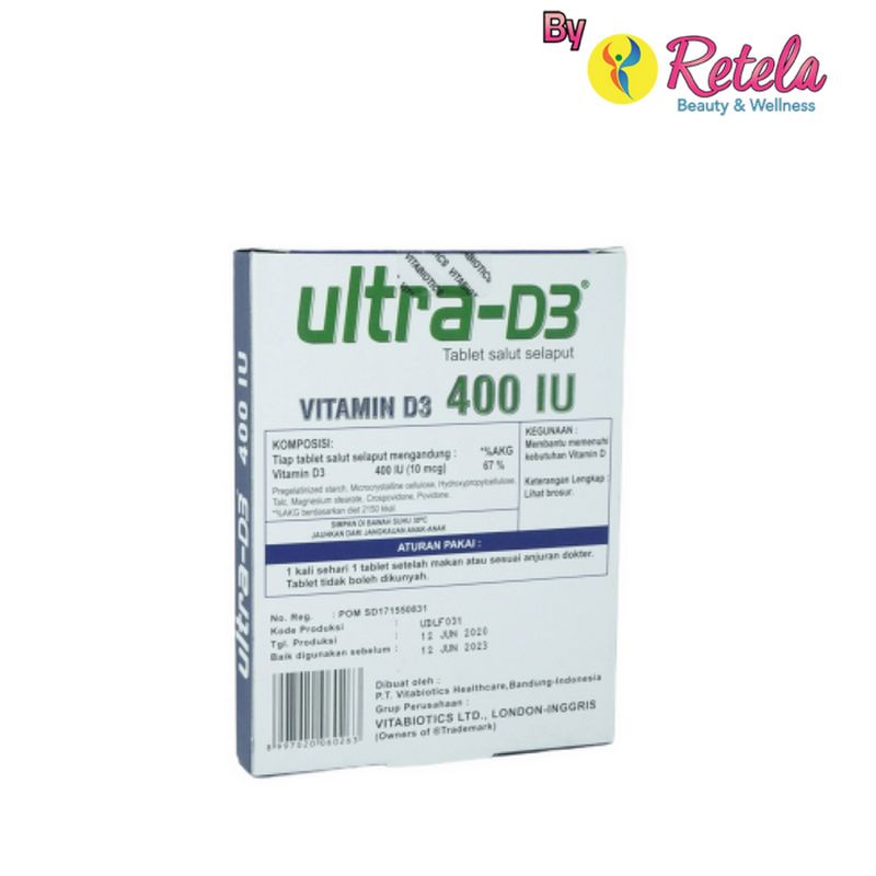 Jual Ultra-D3 Vit D3 400 Iu 60 Tablet | Shopee Indonesia