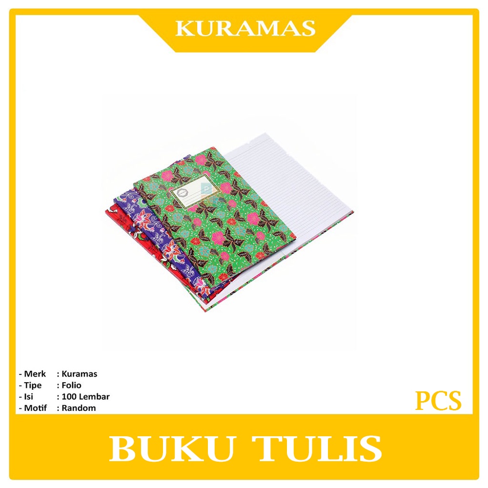 Jual Kuramas Buku Catatan Hard Cover Folio 100 Lembar Pcs Shopee