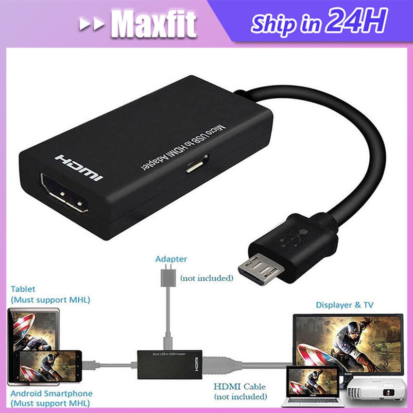 Kabel MHL Micro USB to HDMI TV Proyektor Converter Untuk HP Android to TV