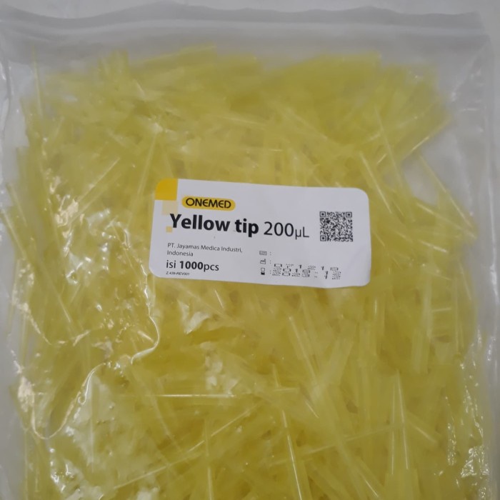 Jual Yellow Tips 200ul Isi 1000'S OneMed / Tip Mikropipet Kuning ...