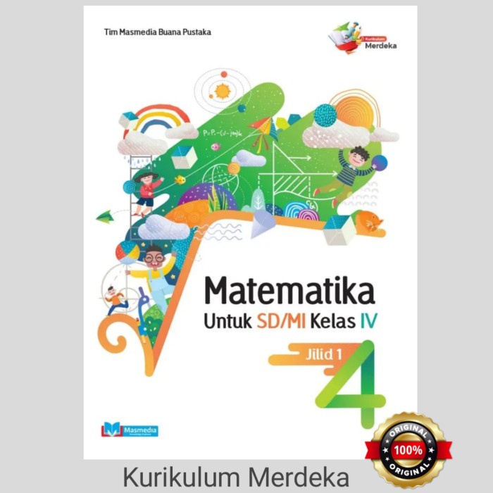 Jual Buku Matematika Kelas 4 Jilid 1 Kurikulum Merdeka Masmedia ...