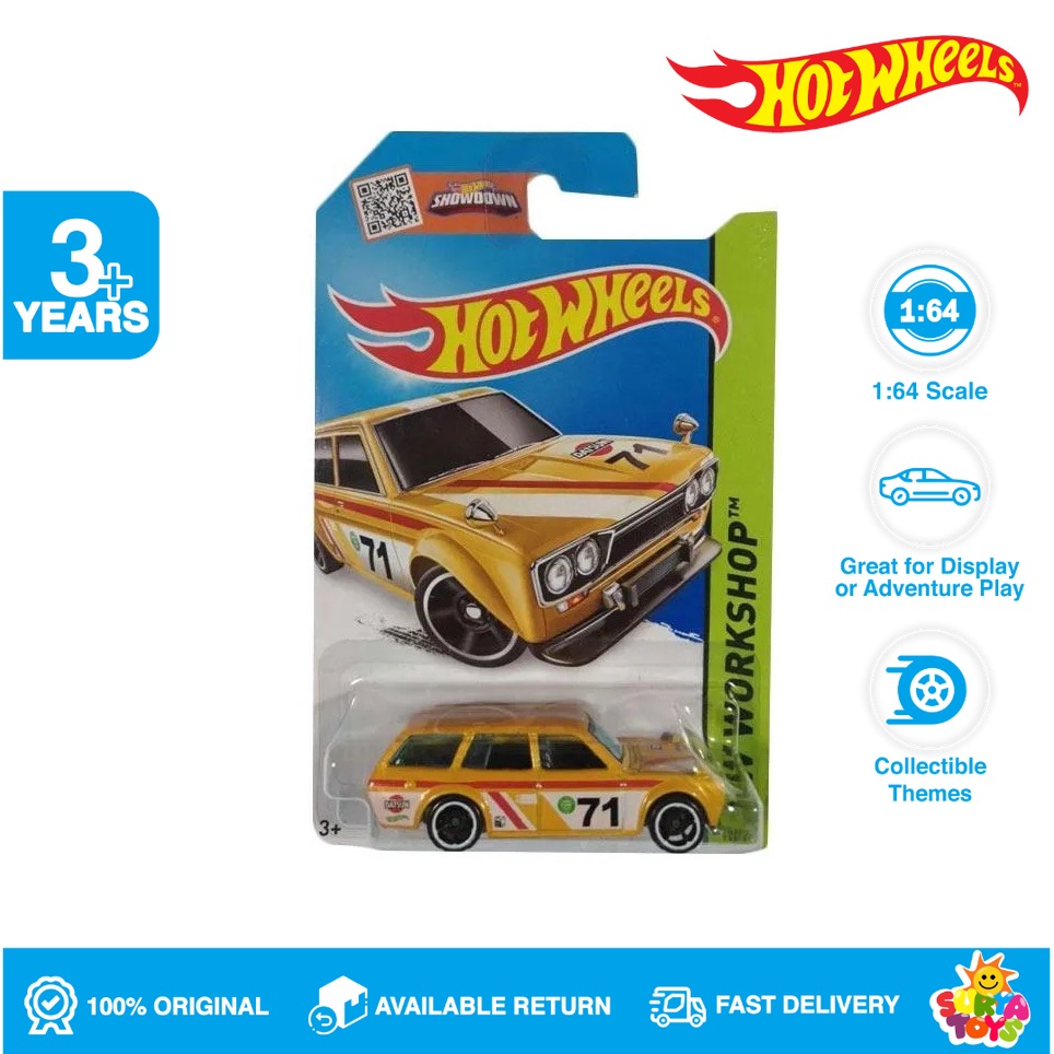 Hotwheels'71 DATSUN 510 WAGON yellow Hot Wheels 71 Datsun Bluebird
