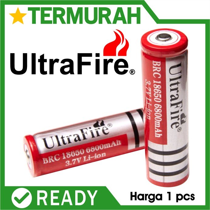 Jual Baterai 18650 ULTRAFIRE Senter Laser Police SWAT Batre batere ...