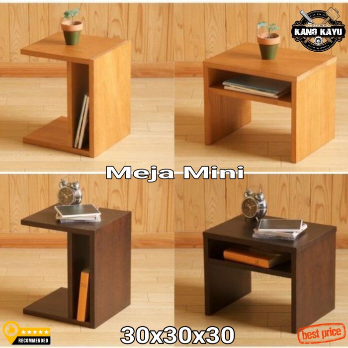Jual Meja mini 30x30x30cm dekorasi kayu minimalis jati / mahoni ...