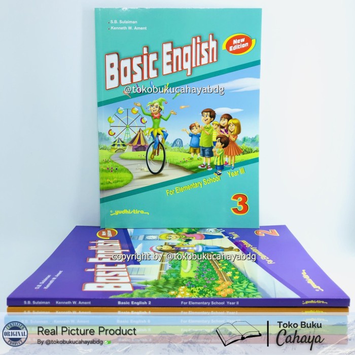 Jual BUKU BAHASA INGGRIS SD BASIC ENGLISH KELAS 1 2 3 4 5 6 YUDHISTIRA ...