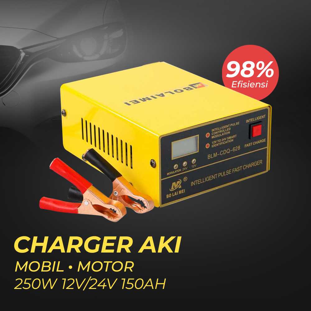 Jual Charger Aki Mobil Motor 250W 12V/24V 150AH | Shopee Indonesia
