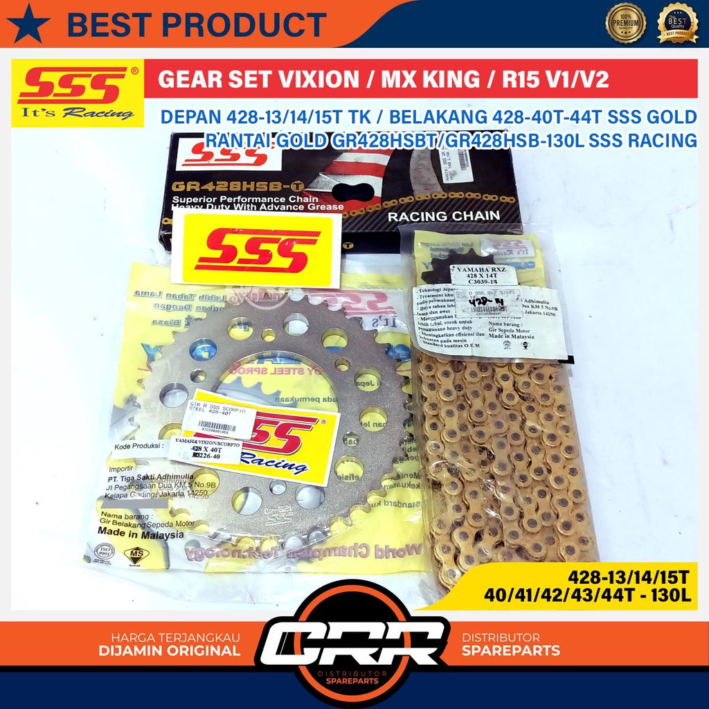 Jual Gear Set Gir Satu Paket SSS Yamaha Vixion All MX King Byson MT 15