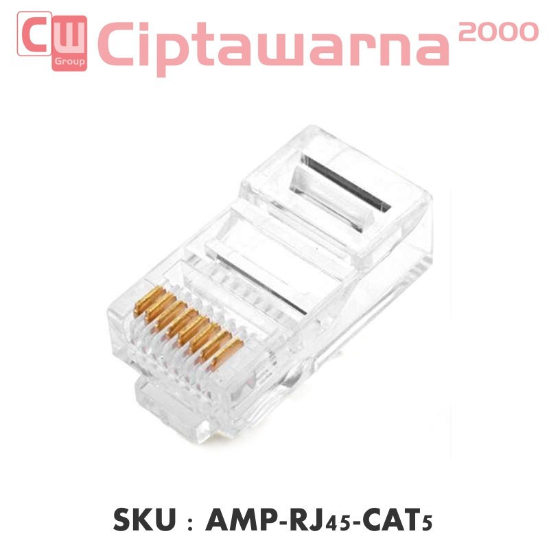 Jual Amp Commscope Connector konektor Lan RJ45 cat5e STP FTP per Pcs ...