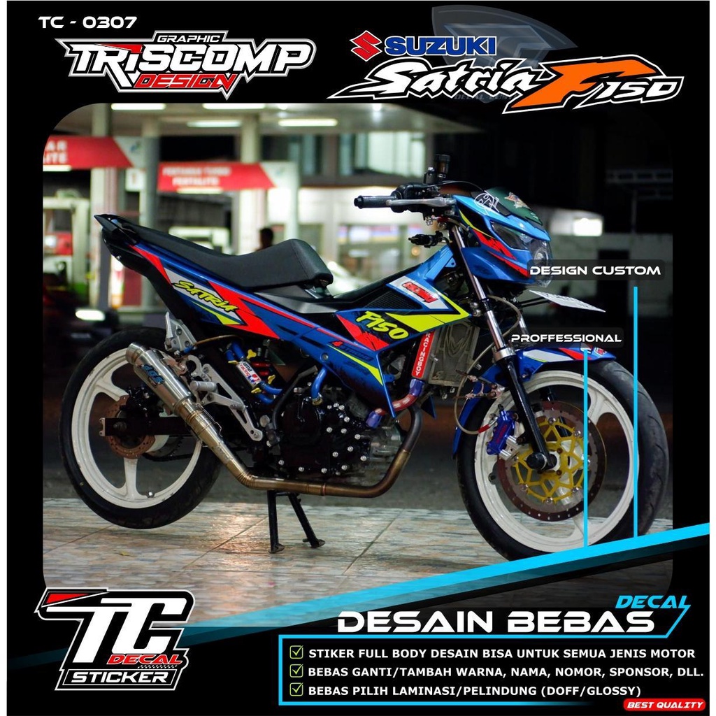 Jual Stiker Striping Decal Satria FU150 OLD / Satria Barong / Satria ...