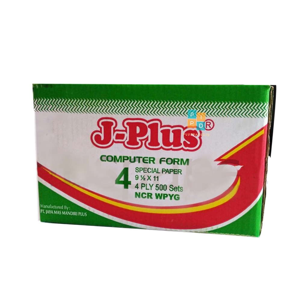 Jual J-PLUS - Continous Form 4 Ply 9 1/2 x 11 Ncr Kertas Komputer - Box ...