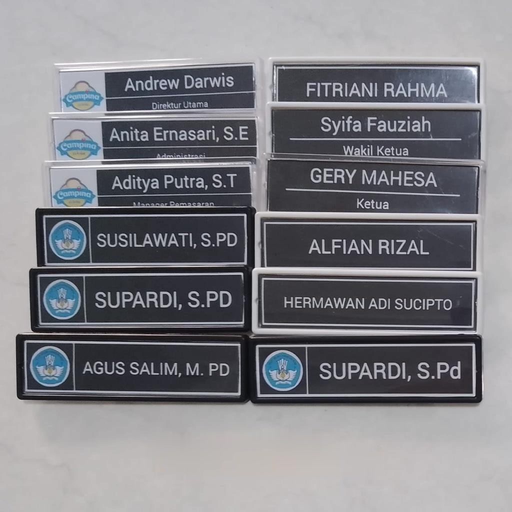 Jual Name Tag / Papan Nama Dada Akrilik / Pin Nama Peniti / Magnet ...