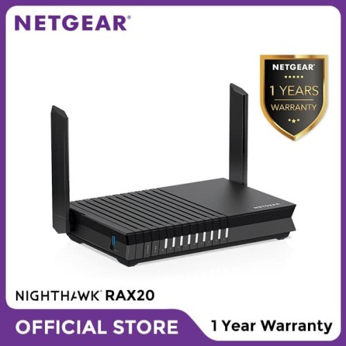 Jual Netgear RAX20 Nighthawk 4 Stream AX1800 WiFi 6 Router N | Shopee ...
