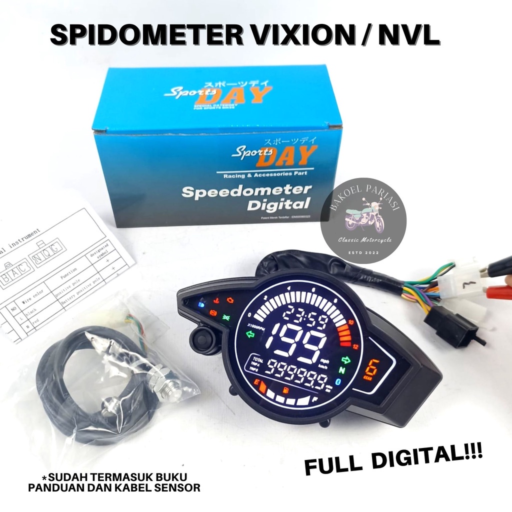 Jual SPEEDOMETER NVL FULL DIGITAL LED SPEEDOMETER SPIDOMETER VIXION