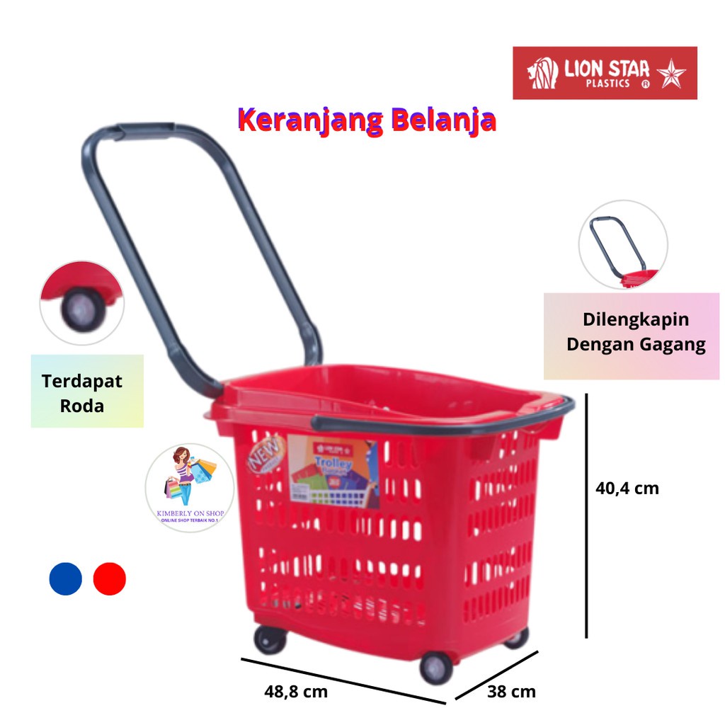 Jual Trolley Basket Keranjang Belanja Lion Star 36s Bw 31 Shopee Indonesia 1440